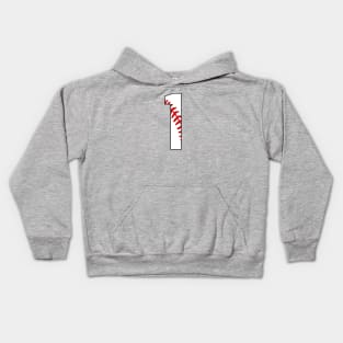 Baseball  #1 Baseball Shirt Number 1 Jersey Favorite Player Biggest Fan Kids Hoodie